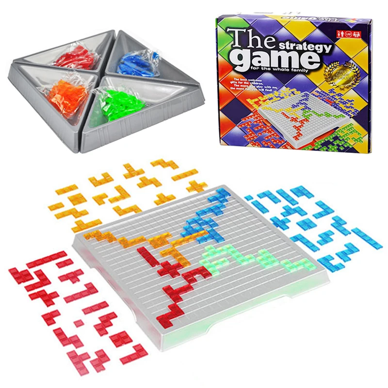 Imagen de Juego Educativo de Rompecabezas con Tablero de Estrategia para Niños – Juego de Cuadrados de Colores para Fiestas Familiares e Interiores