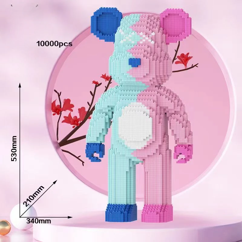 Imagen de Bloques de Construcción 3D de Oso Violento, Serie Súper Grande de 55 cm – Juguete Educativo con Piezas Pequeñas para Ensamblaje Creativo y Decoración
