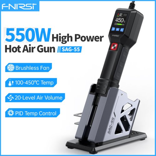 Image de Pistolet à Air Chaud 550W FNIRSI SAG-55 - Réparation LCD & Soudure