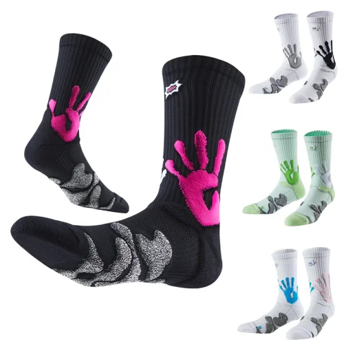 Bild von Hochwertige Sport-Socken mit extra dicker Polsterung – Elastische, rutschfeste Basketballsocken für Outdoor-Aktivitäten und maximale Bequemlichkeit