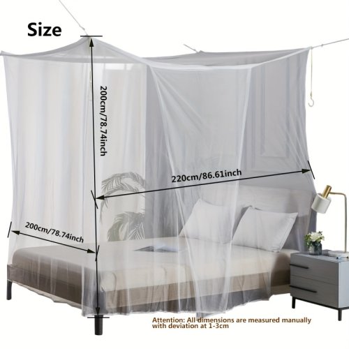 Immagine di Zanzariera da Campeggio Bianca Grande, Impermeabile e Traspirante – Protezione Antizanzare Portatile per Tenda, Amaca e Camera da Letto all'Aperto