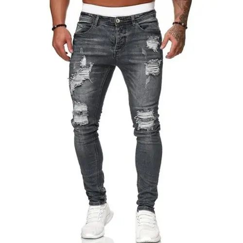 Image de Jeans Skinny Déchirés Homme - Style Vintage & Slim Fit