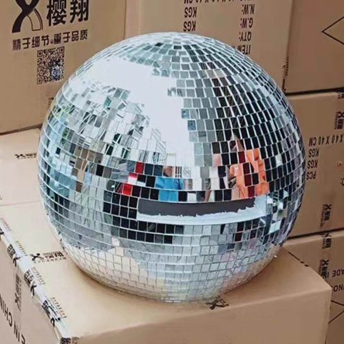 Bild von Handgefertigter LED-Disco-Spiegelball-Helm mit Interaktiver Beleuchtung – Bühneneffekt für Partys und Events