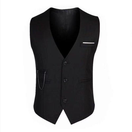 Zdjęcie Elegancka Kamizelka Męska Slim Fit – Wysokiej Jakości Garniturowa Kamizelka Biznesowa i Casualowa w Rozmiarze 7XL
