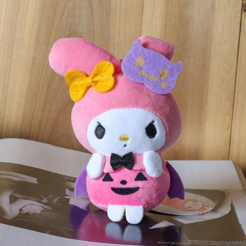 Image of Sanrio Halloween Hello Kitty & Kuromi Kawaii Ghost Plush Keychain Pendant for Backpack and Bag Accessories