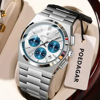 Image de Montre Homme Chronographe Luxe Acier Inoxydable