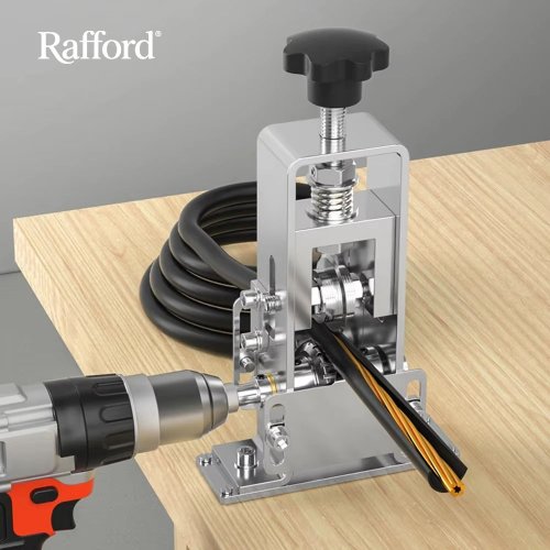 Imagen de Pelacables Portátil Manual y Eléctrico para Cables de 1 a 25 mm con Manivela y Taladro Integrado – Herramienta Profesional para Pelar Cables Rápidamente