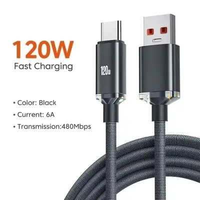 Image de Câble de Charge Rapide 120W USB-C pour iPhone & Samsung