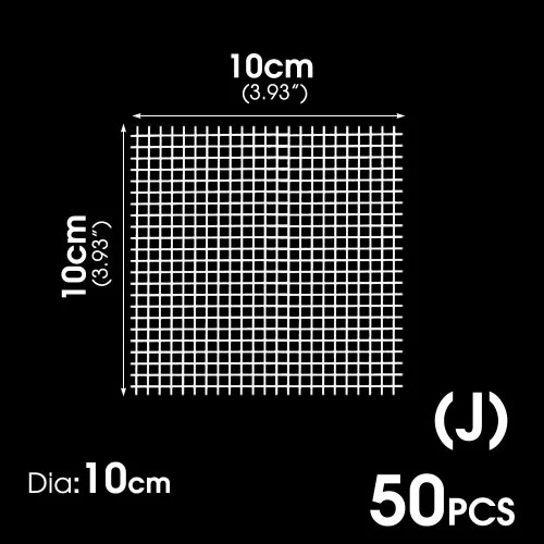 J x 50 pezzi - 10 cm - quadrato