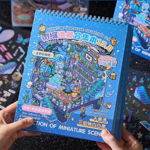 Immagine di Adesivi 3D Kawaii per Mini Scene – Libri Impilabili Fai da Te