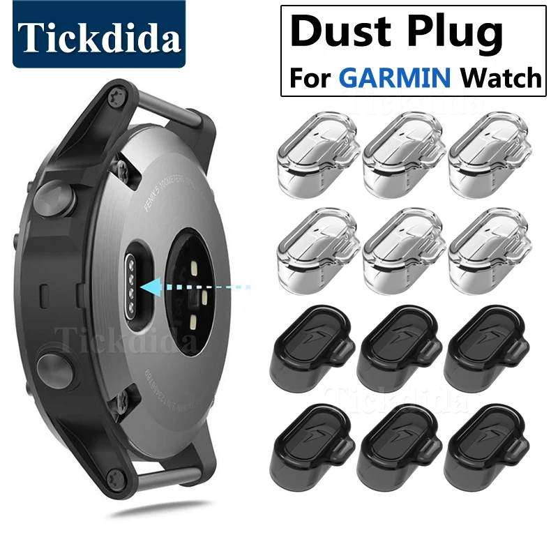 Image of TPU Charging Port Dustproof Plug Cover Protector Cap for Garmin Fenix 8, 8X, 7 Pro, 7X, 6X Pro, Enduro 2, Tactix 7 Pro – Anti-Dust and Water Resistant Watch Accessory