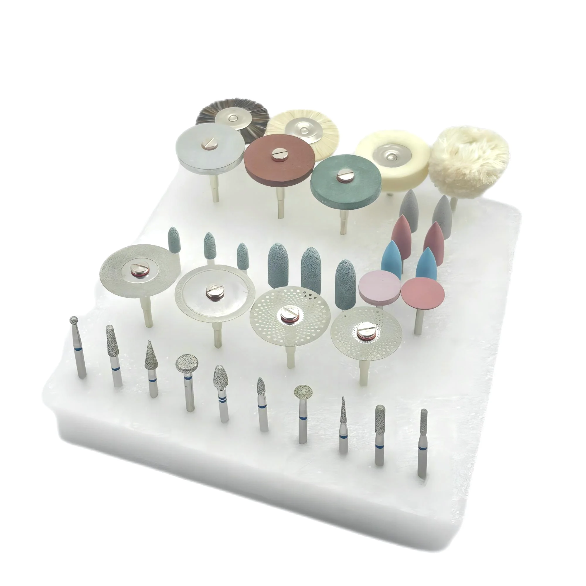Imagen de Kit de 35 Piezas para Pulido y Molienda de Cerámica Dental con Fresas de Diamante - Herramientas Profesionales para Laboratorio y Uso DIY