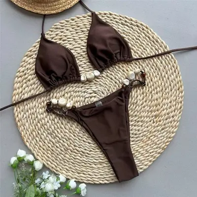Image de Bikini Uni Sexy String Micro - Été 2026