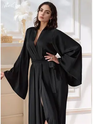 Image de Kimono de Mariée en Soie Longueur au Sol
