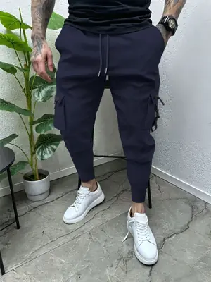 Image de Pantalon Homme Décontracté Multi-Poches Tendance Streetwear