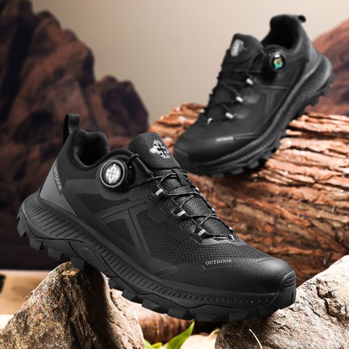 Afbeelding van Waterdichte wandelschoenen voor heren met ademende mesh, antislip zool en warme voering – ideale trekkinglaarzen voor outdoor avonturen, camping en winterwandelen