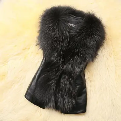 Image de Gilet Femme Faux Fourrure Col Renard - Style Hiver 2026