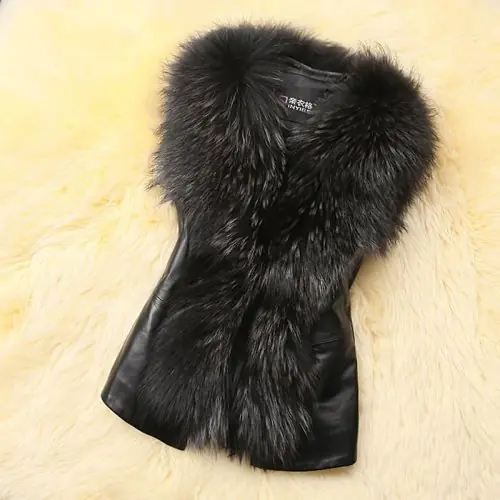 Image de Gilet Femme Faux Fourrure Col Renard - Style Hiver 2026