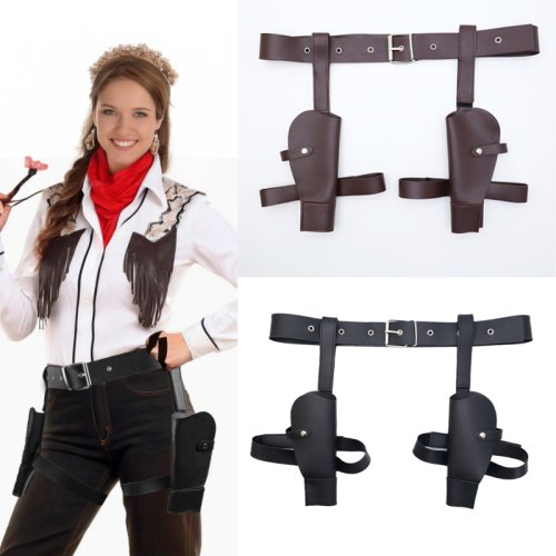 Immagine di Copri Vita in Pelle PU Stile Cowboy Occidentale con Cintura Decorativa – Accessorio Fashion per Cosplay e Giochi di Ruolo per Uomo e Donna