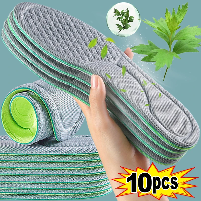 Afbeelding van Unisex Natuurlijke Memory Foam Orthopedische Inlegzolen met Antibacteriële en Ontgeurende Eigenschappen voor Sport- en Dagelijks Gebruik