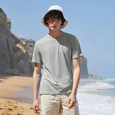 Image de T-Shirt Homme Coton Été 2025 - Col Rond Stretch