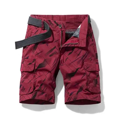 Image de Short Cargo Tactique Homme Kaki - Style Militaire & Fonctionnel