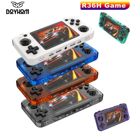 Afbeelding van Retro Handheld Console met 15.000 Ingebouwde Games - 3,5 inch IPS Scherm, RK3326 Processor, 3000mAh Batterij, Originele Arkos Blauw R36H met 64GB/128GB Opslag