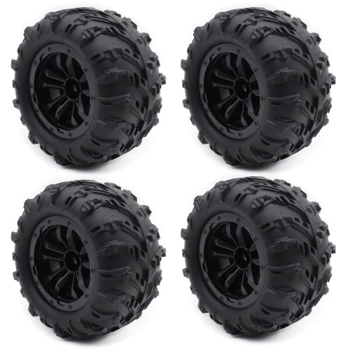 Image of 4PCS 12mm Hex Skidproof Rubber Tire 6034 for SCY 16101 PRO 16102 PRO Upgrade 1/16 RC Monster Truck Wheel Parts