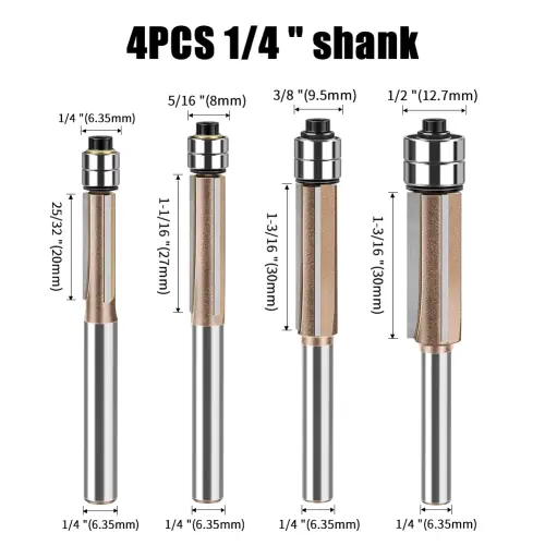 4Pcs 6.35mm tige