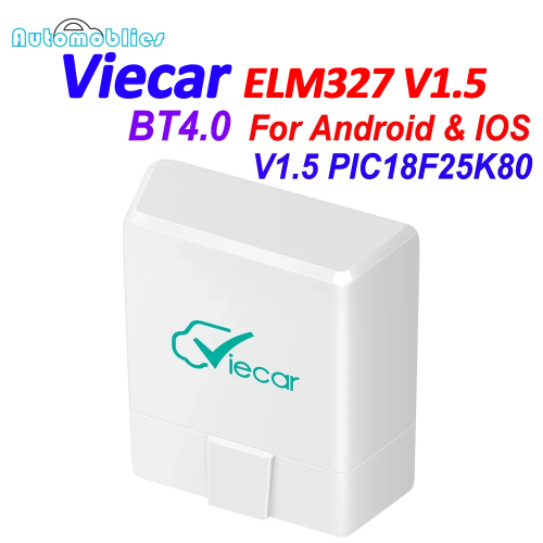 Immagine di Scanner Diagnostico per Auto Viecar ELM327 v1.5 Bluetooth 4.0 OBD2 - Compatibile con Android e iOS, Mini ELM327 per Diagnosi Veicoli