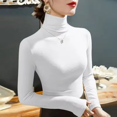 Image de Pull Col Roulé Polaire Femme - Hiver 2025