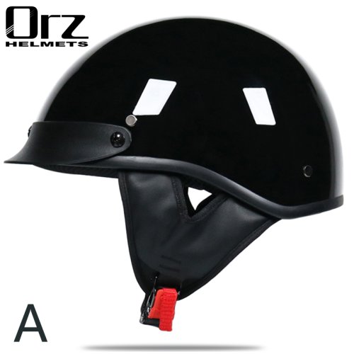 Afbeelding van Retro en vintage half open gezicht DOT goedgekeurde motorhelm voor man en vrouw
