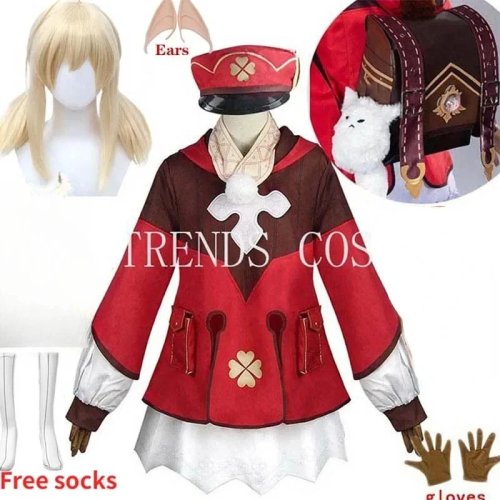 Imagen de Klee Cosplay disfraz Klee trajes vestido sombrero peluca Halloween carnaval cómic para mujeres Comic Con