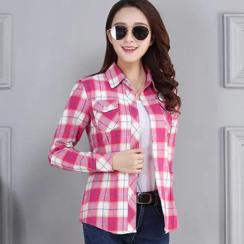 Image de Chemise à Carreaux Femme Automne 2021