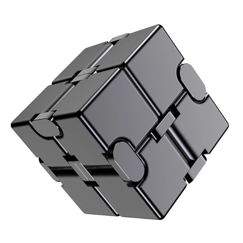 Imagen de Cubo Infinito de Aluminio – Juguete Anti Estrés Portátil