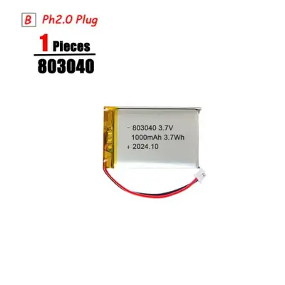 Image de Batterie LiPo 3.7V Prise PH2.0 - Rechargeable pour Divers Appareils