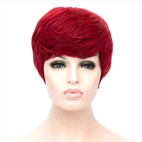 Image de Perruque Courte Bouclée Afro Synthétique