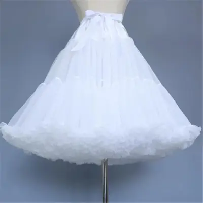 Image de Jupon Crinoline Tutu Blanc & Noir - Élégance Mariage & Ballet