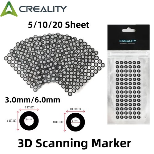 Bild von Creality 3D-Scan-Marker 30x60 mm – Hochpräzise Referenzpunkte mit Diffuser Reflexion für 3D-Scanner und Tracking-Anwendungen