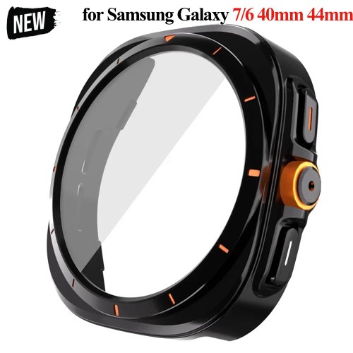 Imagen de Funda Protectora y Protector de Pantalla de Vidrio para Samsung Galaxy Watch 7 y Watch 6, 40mm y 44mm - Accesorios Duraderos y de Alta Calidad