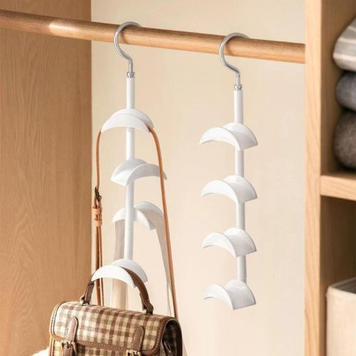 Immagine di Gancio appendiabiti ad arco da 360 gradi Supporto per rack per borsa durevole Armadio per la casa Cappello Sciarpa di seta Scialli Borsa Borsa Mensola a muro