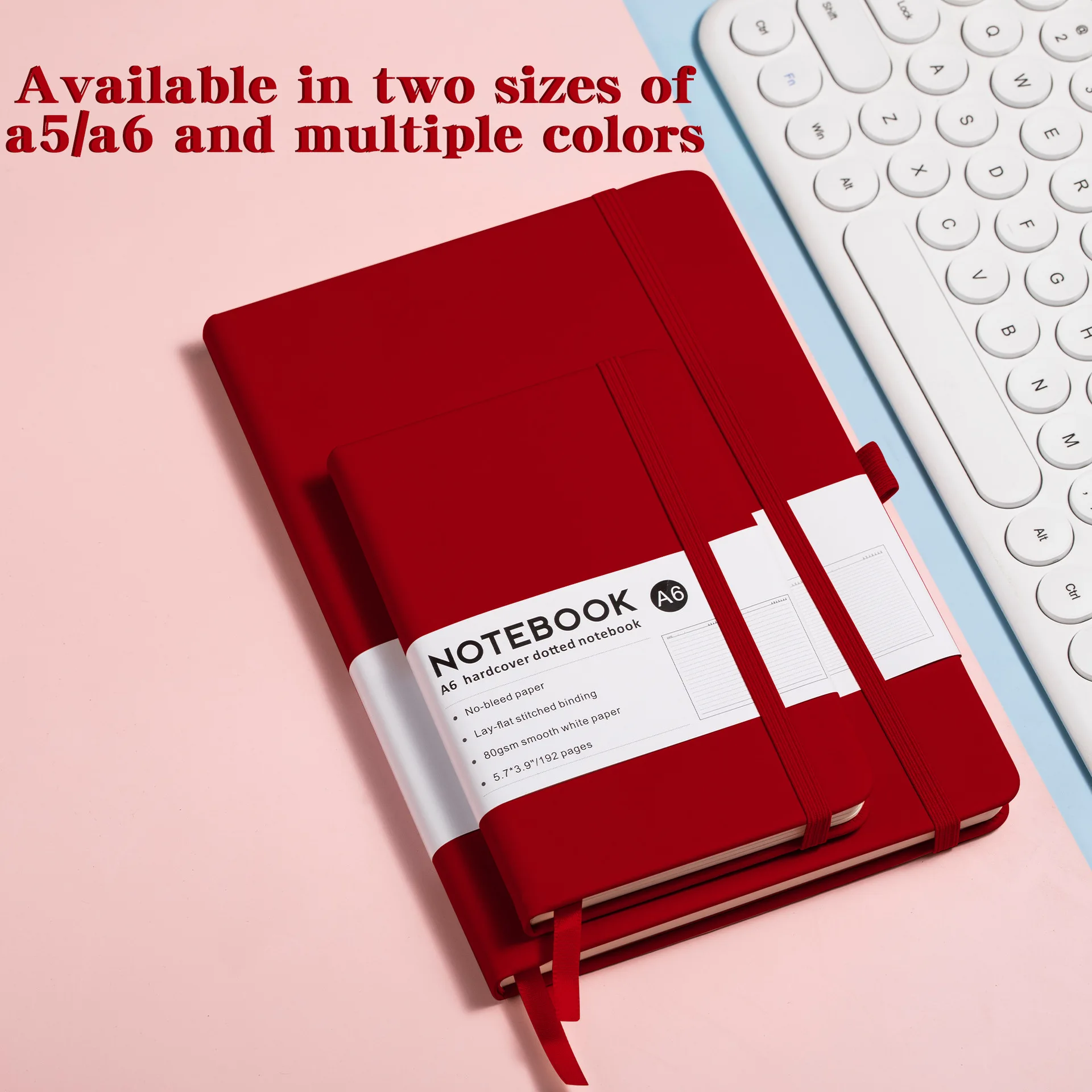 Image of Compact A5 & A6 Sketchbook with Strap: Premium Notebook for Writing, Drawing, and Journaling – Ideal for Students, Artists, and Professionals