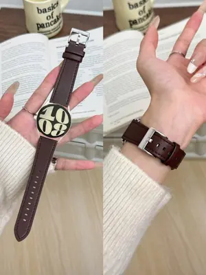 Image de Bracelet Cuir Élégant pour Galaxy Watch 7 & 4