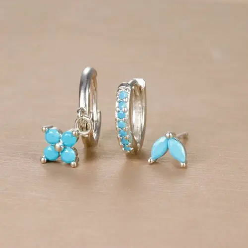 Argent-bleu-3pcs