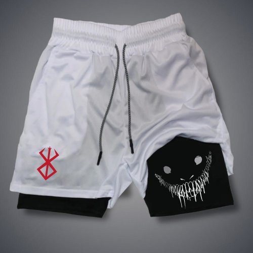 Image of Summer Men Running Shorts Fitness Gym Training 2 in 1 Sports Shorts Quick Dry Workout Jogging Double Deck Shorts