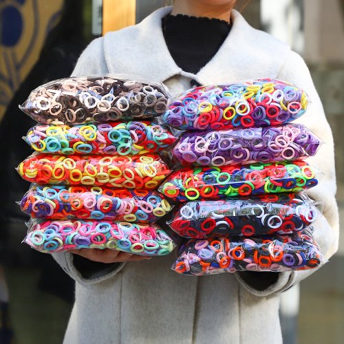 Scrunchies Enfants - 50 pcs Élastiques Doux pour Cheveux