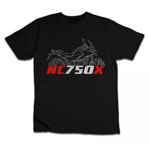Afbeelding van Stijlvolle Honda NC750X T-Shirt 2022-2024 – Hoogwaardig Katoen met Ronde Hals voor Mannen en Vrouwen