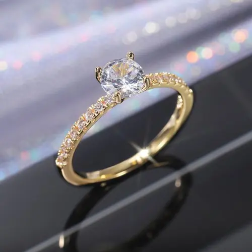 Image de Bague de Fiançailles en Argent Sterling 925 - Élégante & Romantique