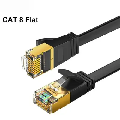 Image de Câble Ethernet Cat 8 40 Gbps - Haute Vitesse & Fiabilité