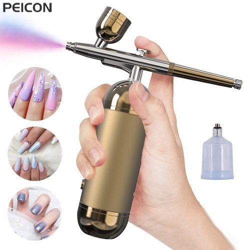 Immagine di Aerografo Portatile per Unghie con Compressore Integrato – Kit Completo per Arte delle Unghie, Decorazioni Artistiche e Pittura su Torta
